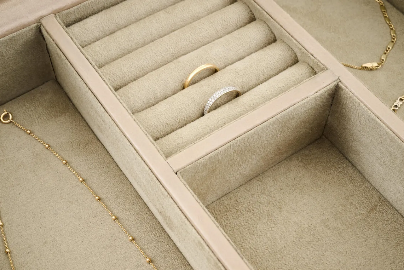 Paniers|Décoration<Flamant TUSCON, boîte à bijoux, cuir Brun