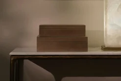 Paniers|Décoration<Flamant TUSCON, boîte à bijoux, cuir Brun