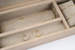 Paniers|Décoration<Flamant TUSCON, boîte à bijoux, cuir Brun