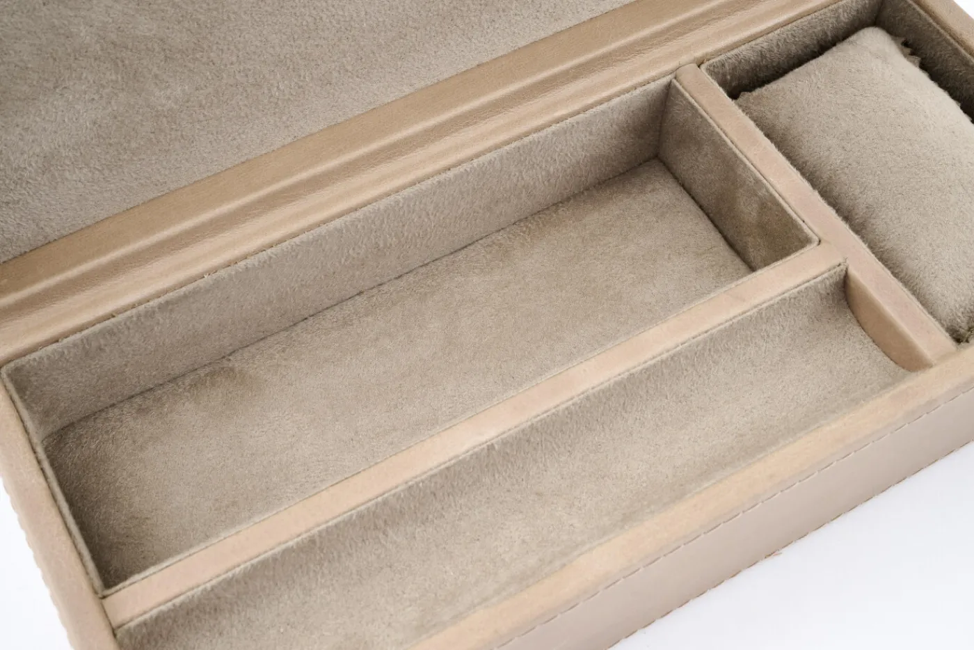 Paniers|Décoration<Flamant TUSCON, boîte à bijoux, cuir Brun