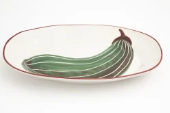 Plats|Plats<Flamant VEGETAL, plateau, ovale, courgettes, S Mixte