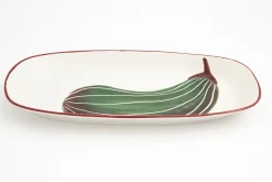 Plats|Plats<Flamant VEGETAL, plateau, ovale, courgettes, L Mixte