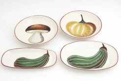 Plats|Plats<Flamant VEGETAL, plateau, ovale, courgettes, L Mixte