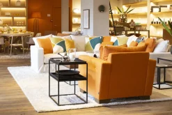Tables D’Appoint & Consoles|Tables D’Appoint & Consoles<Flamant WILLIA, bout de canapé, métal et cuir Mixte