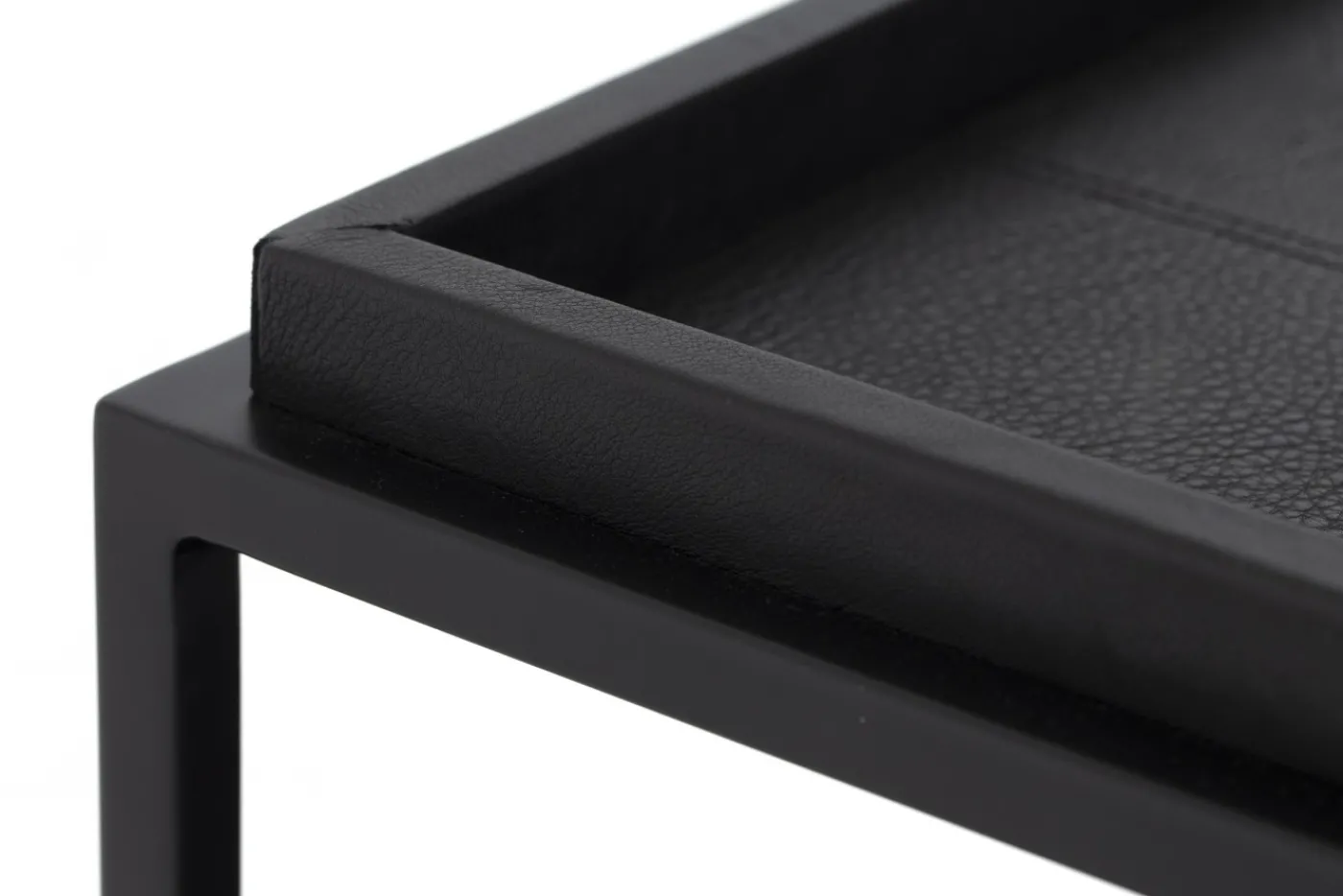 Tables D’Appoint & Consoles|Tables D’Appoint & Consoles<Flamant WILLIA, bout de canapé, métal et cuir Mixte