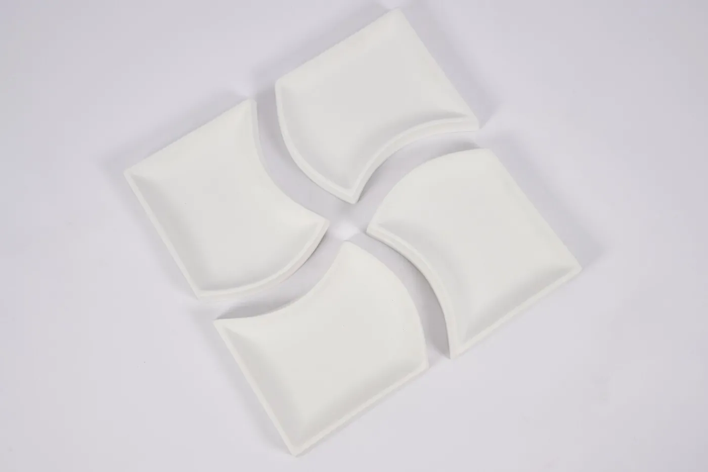 Plats|Plats<Flamant YUNI, coupe, céramique, , set de 4 Blanc