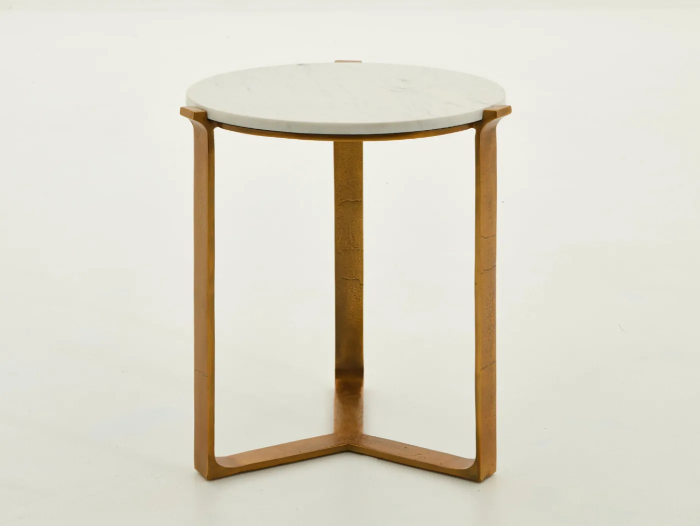 Tables D’Appoint & Consoles|Tables D’Appoint & Consoles<Flamant ZOE, bout de canapé, marbre et métal, ronde Or