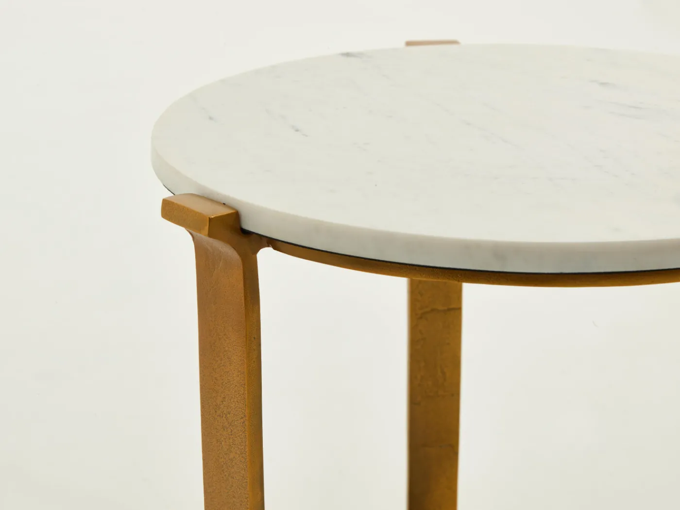 Tables D’Appoint & Consoles|Tables D’Appoint & Consoles<Flamant ZOE, bout de canapé, marbre et métal, ronde Or