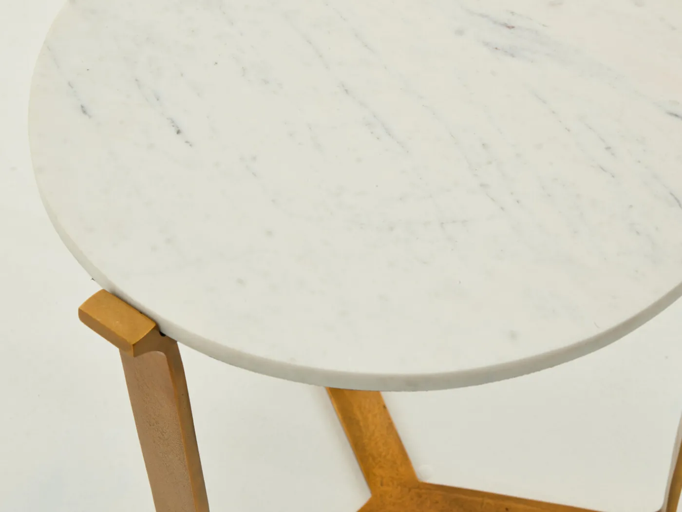 Tables D’Appoint & Consoles|Tables D’Appoint & Consoles<Flamant ZOE, bout de canapé, marbre et métal, ronde Or